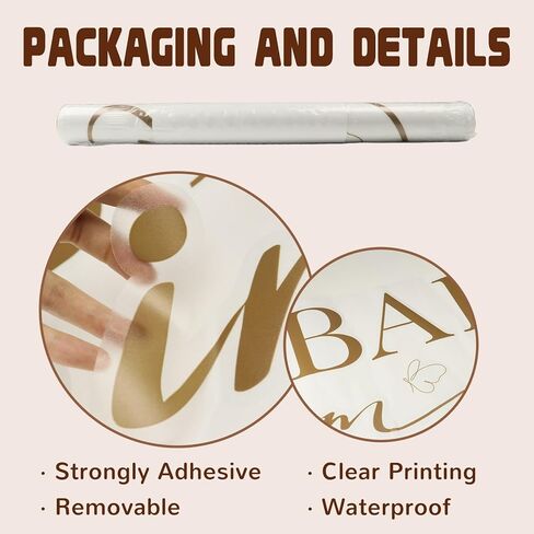 Baby in Bloom Baby Shower Decorations Party Sign Stickers for Balloon Arch Backdrop Decal Boy or Girl Gender Reveal Decor - Brown in Kuwait