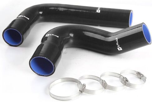 G-PLUS Silicone Radiator Coolant Hose Pipe Kit w/Clamps Compatible With Ford Mustang 1967-1970/ Falcon Ranchero Fairlane 1967-1969/ Torino 1968-1969/ Mercury Cougar/Xr7 V8 1968-1970 (Black 2PCS) in Saudi Arabia