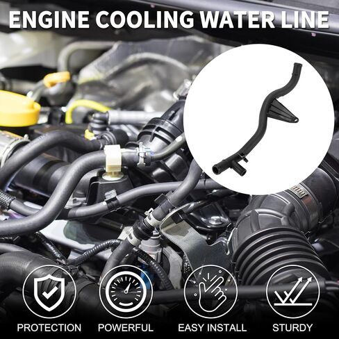 Engine Cooling Water Line for Audi A3 Quattro 2015-2020 Good Sealing No.5Q0121070BR/5Q0121070AB Right Radiator Coolant Hose Black 1 Pcs in Saudi Arabia