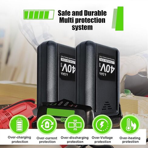 استبدال لـ 56V 5A EGO Battery BA2800 BA2800T BA1400T BA2242T BA4200 BA4200T BA5600T ST1511T LB7654 ST1623T MHC1502 ST1502LB HT2501 5000MAH in Kuwait