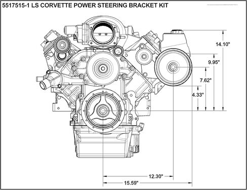 مجموعة قواطع التوجيه البليت ببيئة تكنولوجيا المعلومات والاتصالات متوافقة مع LS Corvette LS2 LS3 CTSV G8 SS (يستخدم LS1 Camaro Pump) 551751-1 in Saudi Arabia