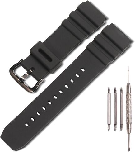 سليكون ساعة ساعة متوافقة مع Casio MDV106-1A AMW320R AMW320D MEN RUBBER RATBER STRAP USISEX DIVER SPORTS METAL in Saudi Arabia