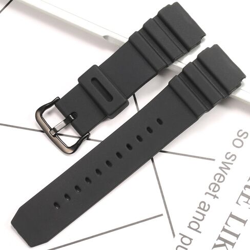 سليكون ساعة ساعة متوافقة مع Casio MDV106-1A AMW320R AMW320D MEN RUBBER RATBER STRAP USISEX DIVER SPORTS METAL in Saudi Arabia