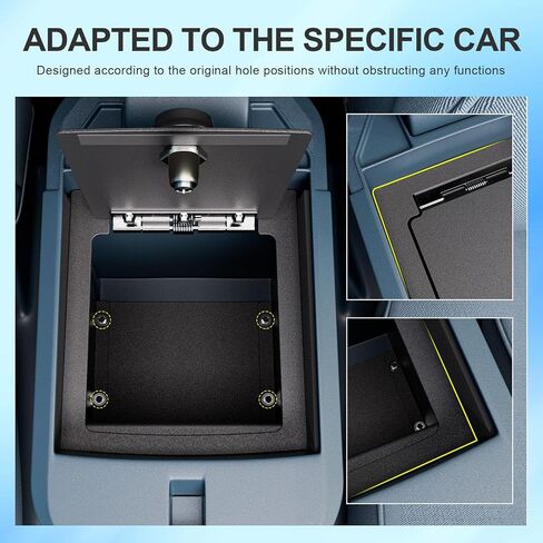 Center Console Safe Organizer Compatible with 2023-2025 Chevy Silverado GMC Sierra 1500 Redesigned 2022 Model Lock Box Console Safe Vault Replacement for 2022-2025 Chevy Silverado Accessories in Saudi Arabia