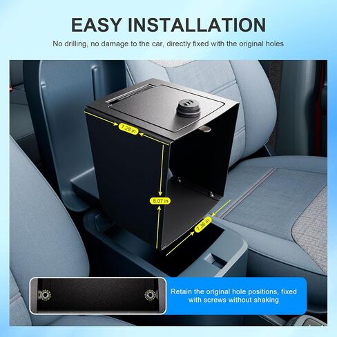 Center Console Safe Organizer Compatible with 2023-2025 Chevy Silverado GMC Sierra 1500 Redesigned 2022 Model Lock Box Console Safe Vault Replacement for 2022-2025 Chevy Silverado Accessories in Saudi Arabia