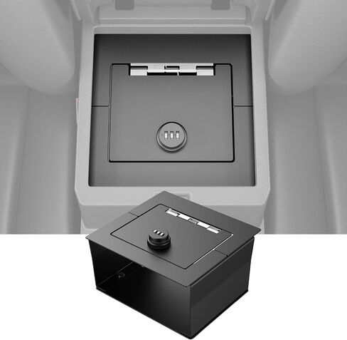 Center Console Safe Organizer Compatible with 2023-2025 Chevy Silverado GMC Sierra 1500 Redesigned 2022 Model Lock Box Console Safe Vault Replacement for 2022-2025 Chevy Silverado Accessories in Saudi Arabia