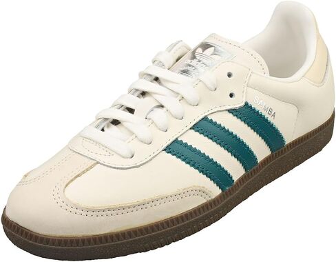 أحذية Adidas Womens Sambae ، السحابة البيضاء/القديمة البط البري/Wonder White ، الحجم 6 in Kuwait