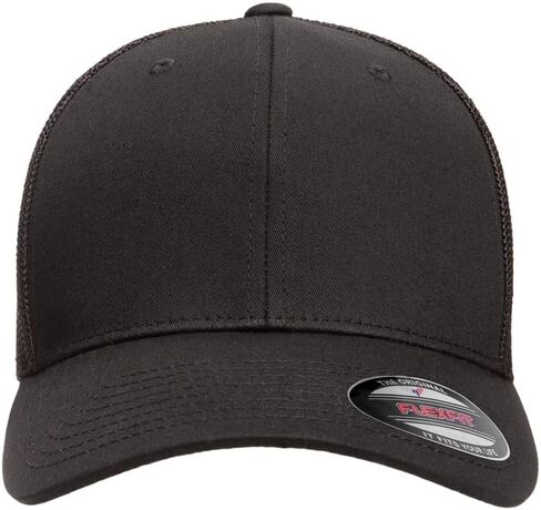 FlexFit 6511 مجهزة Mid-profile Mesh Mesh Planels Cap | حزمة السائبة المتاحة in Kuwait