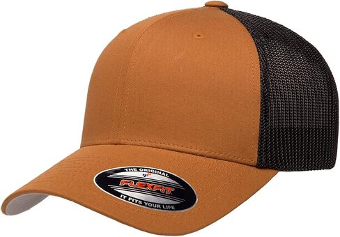 FlexFit 6511 مجهزة Mid-profile Mesh Mesh Planels Cap | حزمة السائبة المتاحة in Kuwait