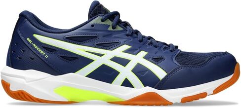 حذاء كرة الطائرة GEL-ROCKET 11 للرجال من ASICS، مقاس 9، برتقالي فاتح/برتقالي صادم in Saudi Arabia