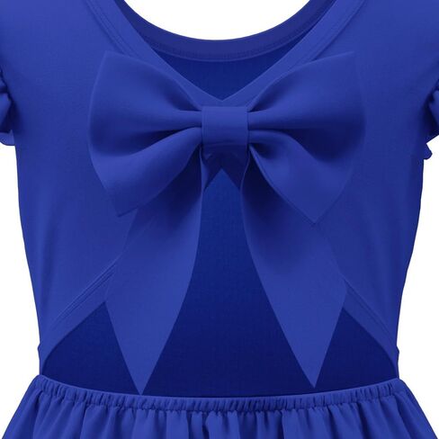 LQSZ Girls Summer Tie Back Dress Ruffle Sleeve A-Line for Beach Brithday Dance Party Size 3-12 Years in Kuwait