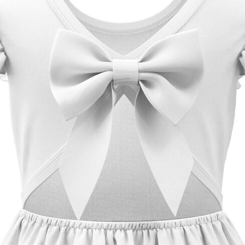 LQSZ Girls Summer Tie Back Dress Ruffle Sleeve A-Line for Beach Brithday Dance Party Size 3-12 Years in Kuwait