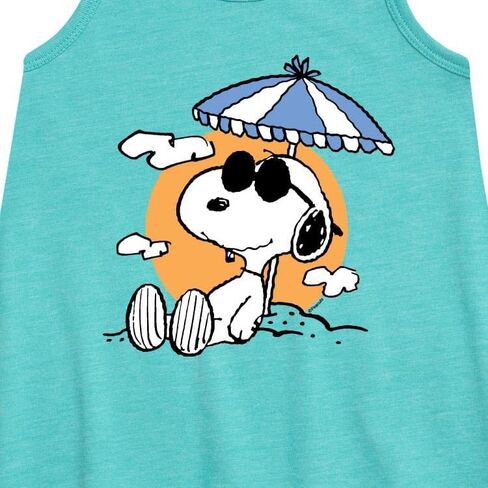 Peanuts Hybrid Apparel Snoopy Beach Day - Toddler and Youth Girls A-line Dress in Saudi Arabia
