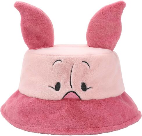 BioWorld Winnie the Pooh Piglet Pink Short Faux Fur Bucket Hat in Saudi Arabia