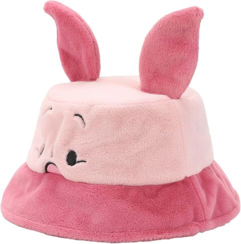 BioWorld Winnie the Pooh Piglet Pink Short Faux Fur Bucket Hat in Saudi Arabia