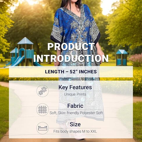 Kaftan Dresses for Women – Plus Size Maxi Beach Dress, Evening Dress, Swimsuit Cover-ups, Long Tunic Caftan, Moo Moos Kimono in Kuwait