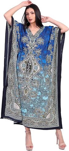 Kaftan Dresses for Women – Plus Size Maxi Beach Dress, Evening Dress, Swimsuit Cover-ups, Long Tunic Caftan, Moo Moos Kimono in Kuwait