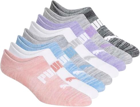 PUMA Women's No Show Sneaker 8 Pack Socks, Assorted, One Size in Saudi Arabia