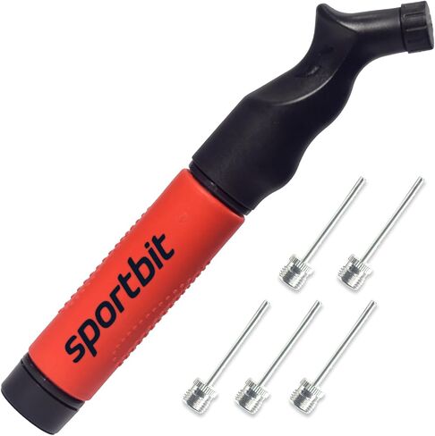 SPORTBIT Ball Pump for Sports Balls - Ball Air Pump with Storage and Extra Ball Pump Needles - Basketball Pump, Soccer Ball Pump, Volleyball Pump, Football Pump, Sports Ball Pump - Portable Ball Pump in Saudi Arabia