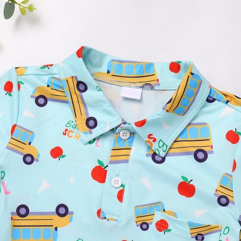 عودة Idopip إلى قمصان المدارس للأولاد في اليوم الأول من THE-School T-Shirt Kids Kids Short Summer Print Summer Tops Tops Complements in Saudi Arabia