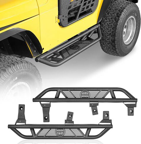 HOOKE ROAD TJ Running Boards ، 5.27 "Drop Side Step Nerf Bars for 1997-2006 Jeep Wrangler TJ (Exclude Unlimited) ، Tube Rock Rails Steam Duty Steel in Kuwait