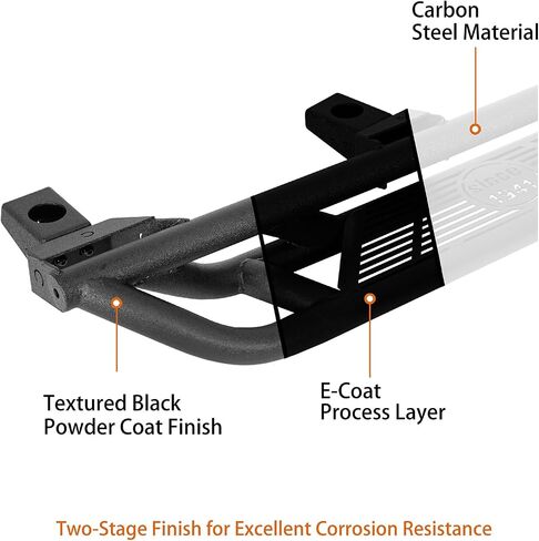 HOOKE ROAD TJ Running Boards ، 5.27 "Drop Side Step Nerf Bars for 1997-2006 Jeep Wrangler TJ (Exclude Unlimited) ، Tube Rock Rails Steam Duty Steel in Kuwait