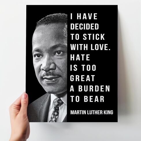 اقتباس مارتن لوثر كينغ - ملصق ديكور فني للحائط ملهم MLK، مقاس 8 × 10، لغرفة المعيشة وغرفة النوم والفصول الدراسية - هدية للأمريكيين من أصل أفريقي والنساء السود والرجال - طباعة غير مؤطرة in Saudi Arabia