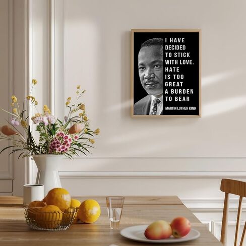 اقتباس مارتن لوثر كينغ - ملصق ديكور فني للحائط ملهم MLK، مقاس 8 × 10، لغرفة المعيشة وغرفة النوم والفصول الدراسية - هدية للأمريكيين من أصل أفريقي والنساء السود والرجال - طباعة غير مؤطرة in Saudi Arabia