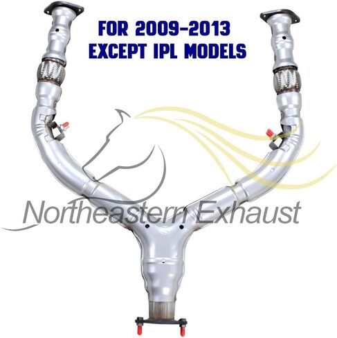 العادم الشمالي الشرقي | فولاذ مقاوم للصدأ العادم الأمامي فليكس y-pipe متوافق مع Infiniti G37 2008-2013 3.7L | وشملت حشيات حرة | جزء استبدال السيارات in Saudi Arabia