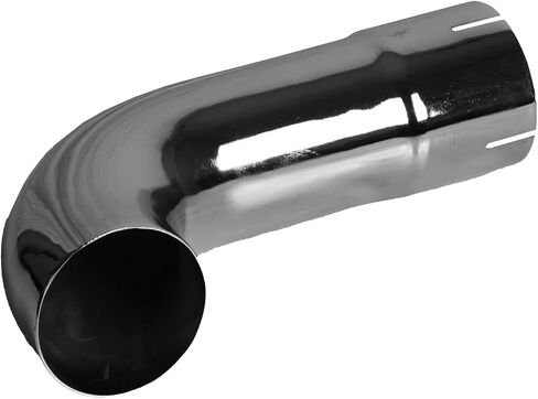 استبدال مكدس أنبوب العادم Universal - 3-1/2 "× 12" ، كروم منحني in Saudi Arabia
