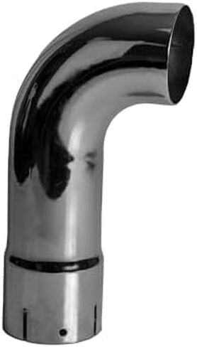 استبدال مكدس أنبوب العادم Universal - 3-1/2 "× 12" ، كروم منحني in Saudi Arabia