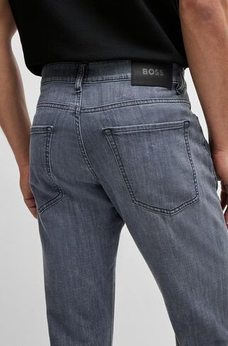 Hugo Boss Men's Delaware Slim Fit Cashmere Touch Denim Jean (as1, Waist_Inseam, Numeric_36, Numeric_32, Regular, Regular, Silver) in Saudi Arabia