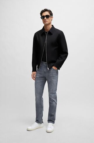 Hugo Boss Men's Delaware Slim Fit Cashmere Touch Denim Jean (as1, Waist_Inseam, Numeric_36, Numeric_32, Regular, Regular, Silver) in Saudi Arabia
