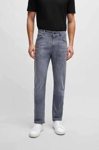 Hugo Boss Men's Delaware Slim Fit Cashmere Touch Denim Jean (as1, Waist_Inseam, Numeric_36, Numeric_32, Regular, Regular, Silver) in Saudi Arabia