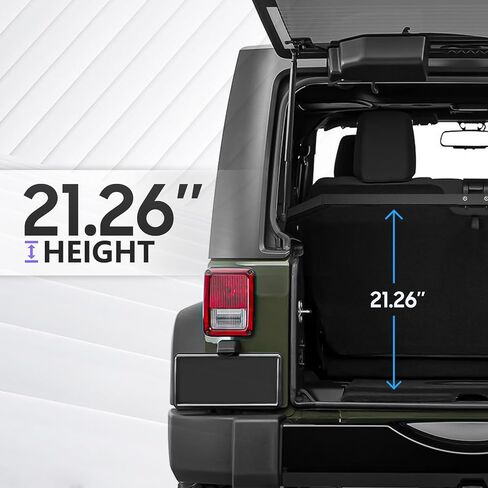 سلة البضائع الخلفية السوداء السوداء متوافقة مع 2007-2025 Wrangler JK JKU & JL JLU 4 Door Hardptops ، Heaffice 300 LBS Trunk Storing Rack Rack Resfage in Saudi Arabia