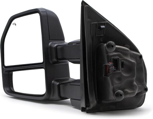 TOEMIRR Towing Mirror fit for 2017 2018 2019 2020 Ford F250 F350 F450 F550 Super Duty Heated Power Temperature Sensor Turn Signal Light Auxiliary Light Manual telescopic Black LH in Saudi Arabia