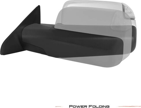 Akkon - لعام 2009-2018 Dodge Ram Towing Mirrors مع طي الطاقة | مستشعر درجة الحرارة | الحرارة | انعطف إشارة | الضوء - الكروم in Saudi Arabia