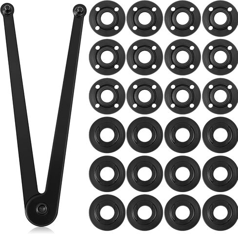 Hicarer 25 Pcs Angle Grinder Nut Angle Grinder Wrench Kit Universal Locknut Wrench Adjustable Wrench Spanner 5/8''-11 Flange Metal Lock Nut Grinder Parts Compatible with Makita/Dewalt in Saudi Arabia