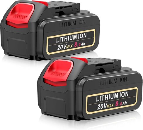 2 حزمة 20V 6.0AH بطاريات LI-ion استبدال لبطارية DeWalt 20V ، 20V 6.0AH سعة عالية متوافقة مع DEWALT 20V البطارية DCB206 DCB201 DCB200 ، لأدوات الطاقة DCD DCD DCD 20V 20V DCD DCD in Saudi Arabia