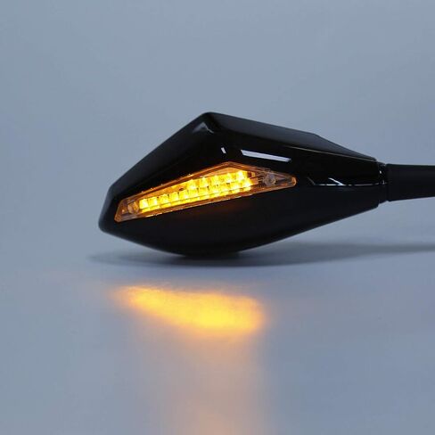 TCMT TEURL Signal مرايا LED متكاملة مناسبة لـ Honda VFR800 Interceptor 03-07 KAWASAKI NINJA ZX-10R 2004-2011 KTM RR312 08-09 SUZUKI GSXR1000 09-11 YAMAHA YZF-R6 06-11 BMW K1200S 05-08 in Saudi Arabia