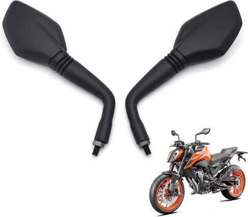 HTTMT- Black Right & Left Rearview Mirrors Compatible with KT M 790 Duke Adventure 890 Adv/ 390 Duke [P/N:MT252-043-BK] in Saudi Arabia