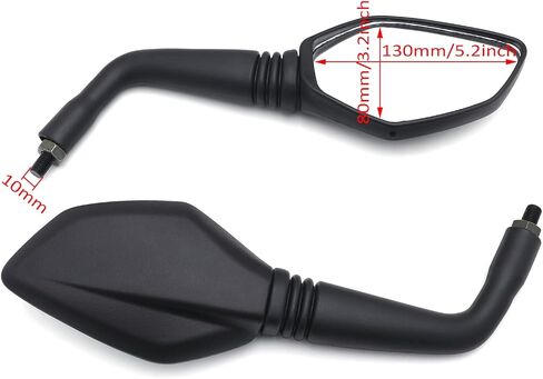 HTTMT- Black Right & Left Rearview Mirrors Compatible with KT M 790 Duke Adventure 890 Adv/ 390 Duke [P/N:MT252-043-BK] in Saudi Arabia