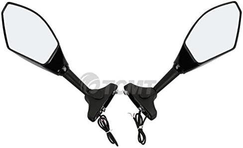 TCMT TEURL Signal مرايا LED متكاملة مناسبة لـ Honda VFR800 Interceptor 03-07 KAWASAKI NINJA ZX-10R 2004-2011 KTM RR312 08-09 SUZUKI GSXR1000 09-11 YAMAHA YZF-R6 06-11 BMW K1200S 05-08 in Kuwait