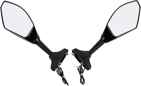 TCMT TEURL Signal مرايا LED متكاملة مناسبة لـ Honda VFR800 Interceptor 03-07 KAWASAKI NINJA ZX-10R 2004-2011 KTM RR312 08-09 SUZUKI GSXR1000 09-11 YAMAHA YZF-R6 06-11 BMW K1200S 05-08 in Kuwait