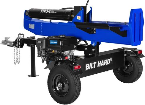 BILT HARD 25-Ton Horizontal/Vertical Log Splitter, Gas Wood Splitter with 209cc OHV Engine, 2" Ball Coupler, 16" DOT Tires, 2 Stage Gear Pump, Hydraulic Log Splitter, Firewood Splitting Machine in Saudi Arabia