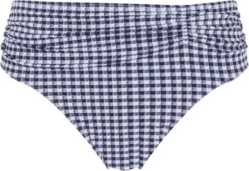 Panache Women's Gingham High Waist Midi Bikini Brief – Flattering Swim Bottoms in Saudi Arabia