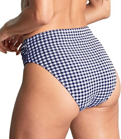 Panache Women's Gingham High Waist Midi Bikini Brief – Flattering Swim Bottoms in Saudi Arabia