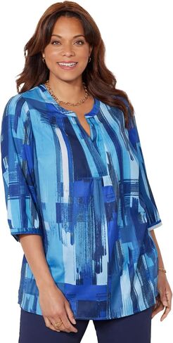 Catherines Women's Plus Georgette Pintuck Tunic in Kuwait