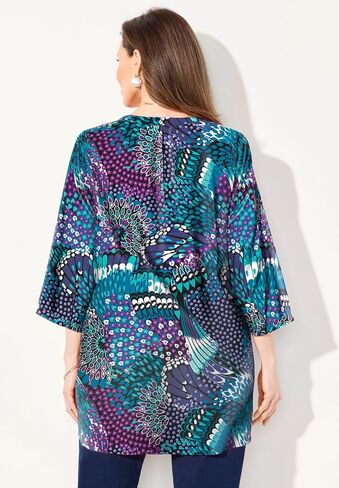 Catherines Women's Plus Georgette Pintuck Tunic in Kuwait