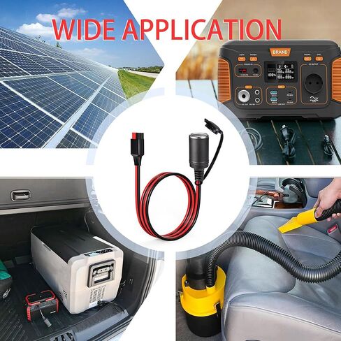 Anderson to Car Cigarette Lighter,12AWG 12V Cigarette Lighter Male Plug Connector Cable for Portable Solar Generator Power Station(2FT) in Saudi Arabia